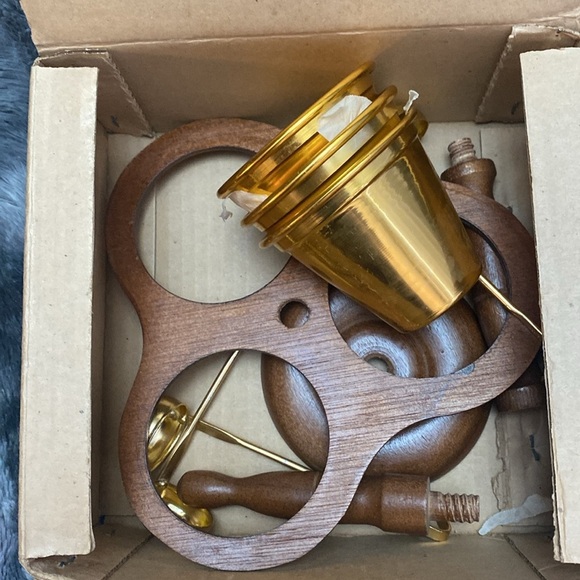 Vintage Relish Server with Brown and Gold Finish - Picture 2 of 16